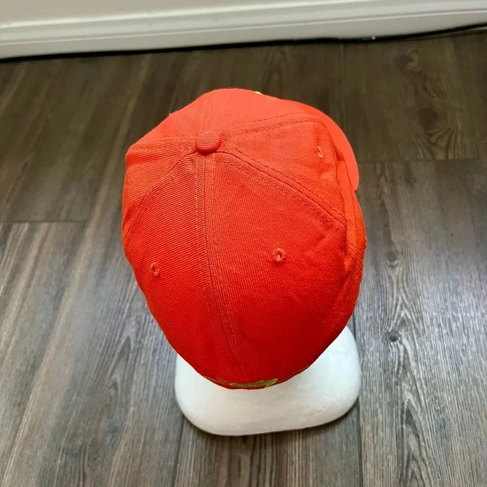New Era Bright Orange Cap with Green Logo
